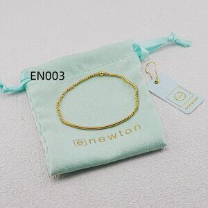 Enewton Gold Slim Curved Tube Bead Bracelet